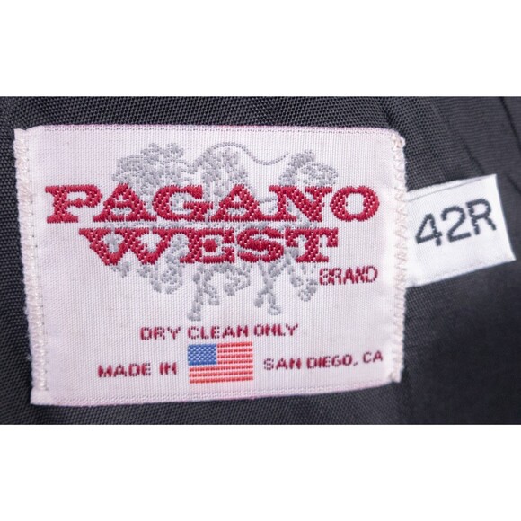 Vintage Pagano West Mens 42R Western Sport Coat Blazer, Cowboy Striped Made USA - Picture 9 of 10